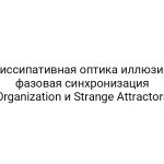 Диссипативная оптика иллюзий: фазовая синхронизация Organization и Strange Attractors